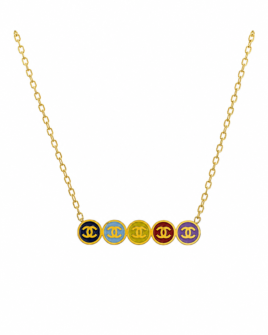 Multicolor Medallion Necklace