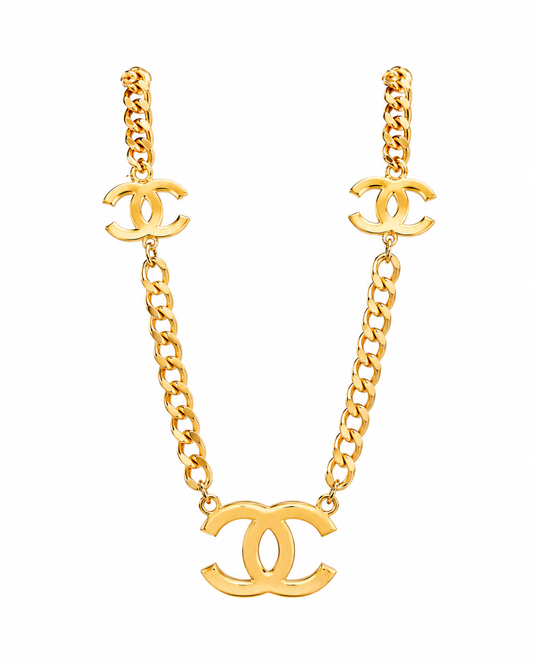 Gold Link Statement Necklace