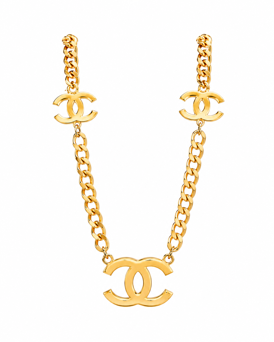 Gold Link Statement Necklace