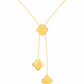 Gold Clover Lariat Necklace