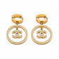 Crystal Circle Drop Earrings