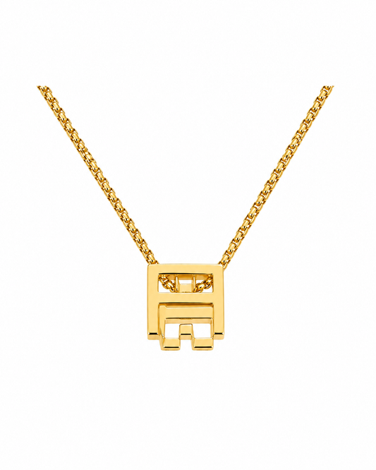 Gold Geometric Pendant Necklace