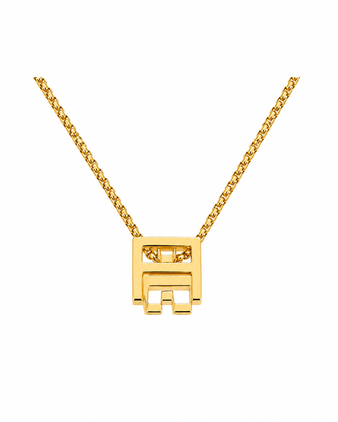 Gold Geometric Pendant Necklace