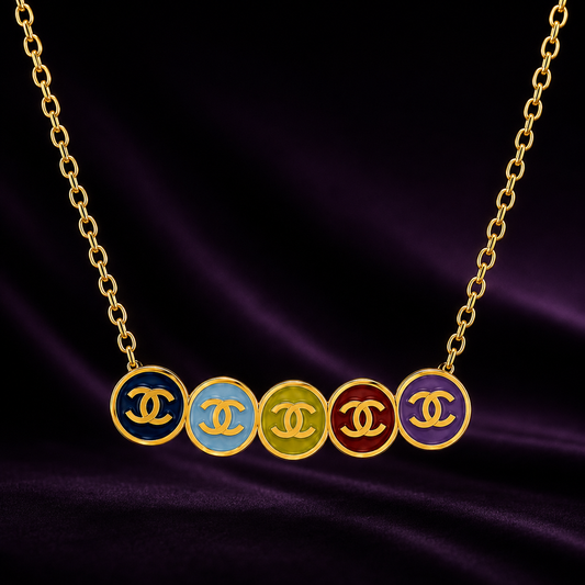 Multicolor Medallion Necklace