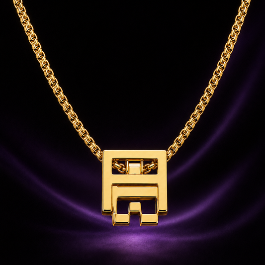 Gold Geometric Pendant Necklace